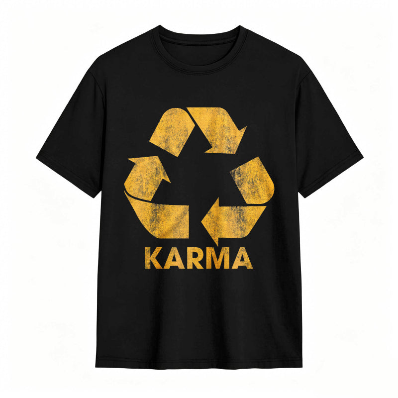 Vintage Karma Recycler Funny Motivational Graphic Tee
