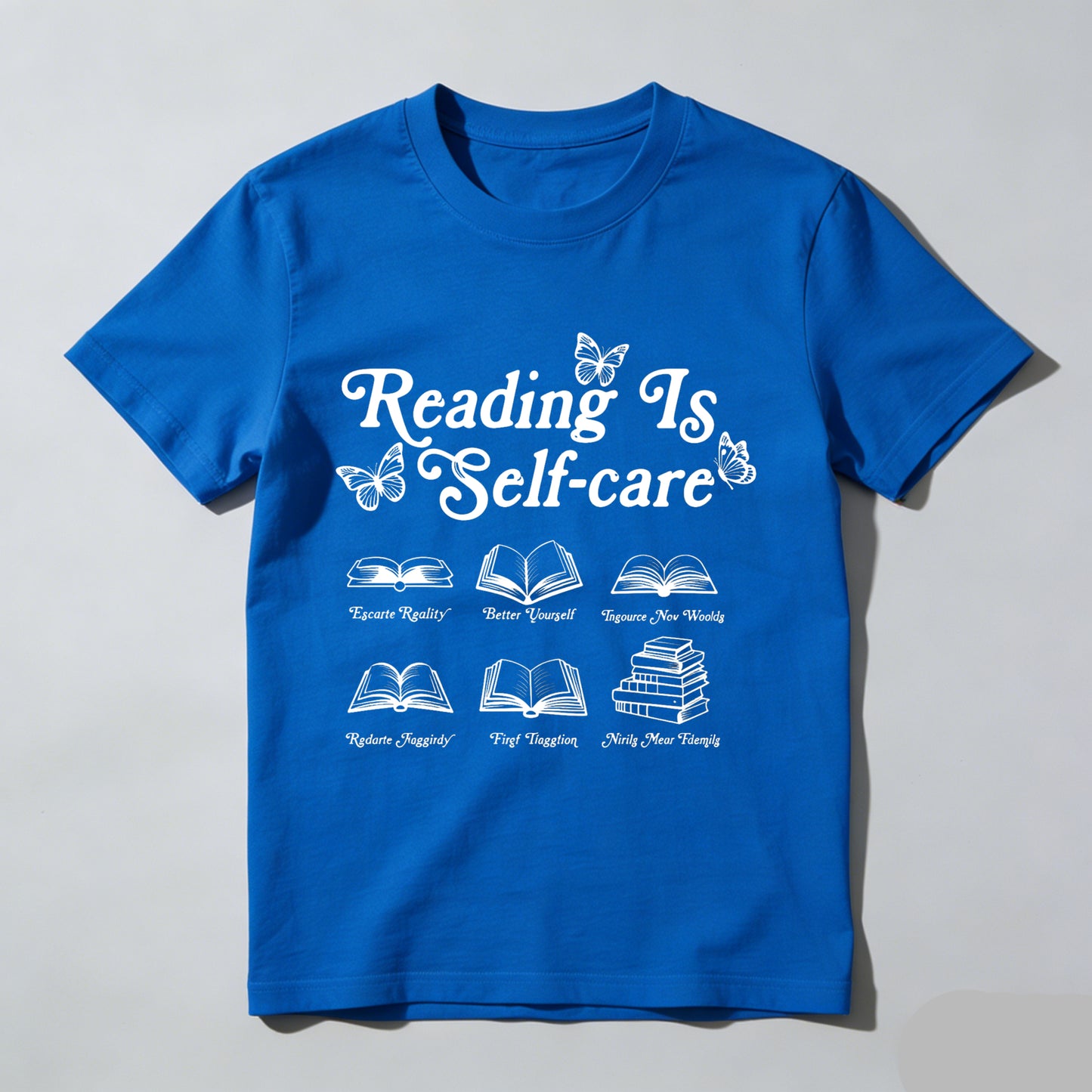 Wardrobecart Reading Is Self Care With Books And Butterflies Unisex Classic T-shirt