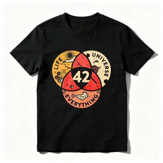 Wardrobecart Life Universe Everything Number Forty Two Unisex Classic T-shirt