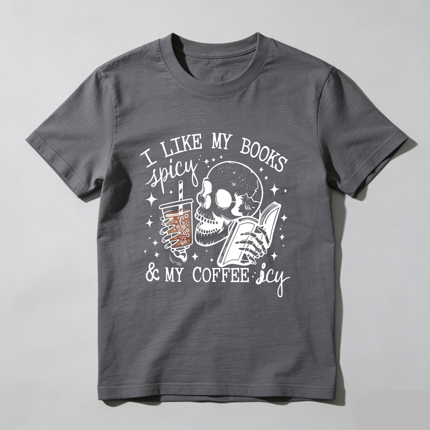 Wardrobecart I Like My Books Spicy And My Coffee Icy Unisex Classic T-shirt