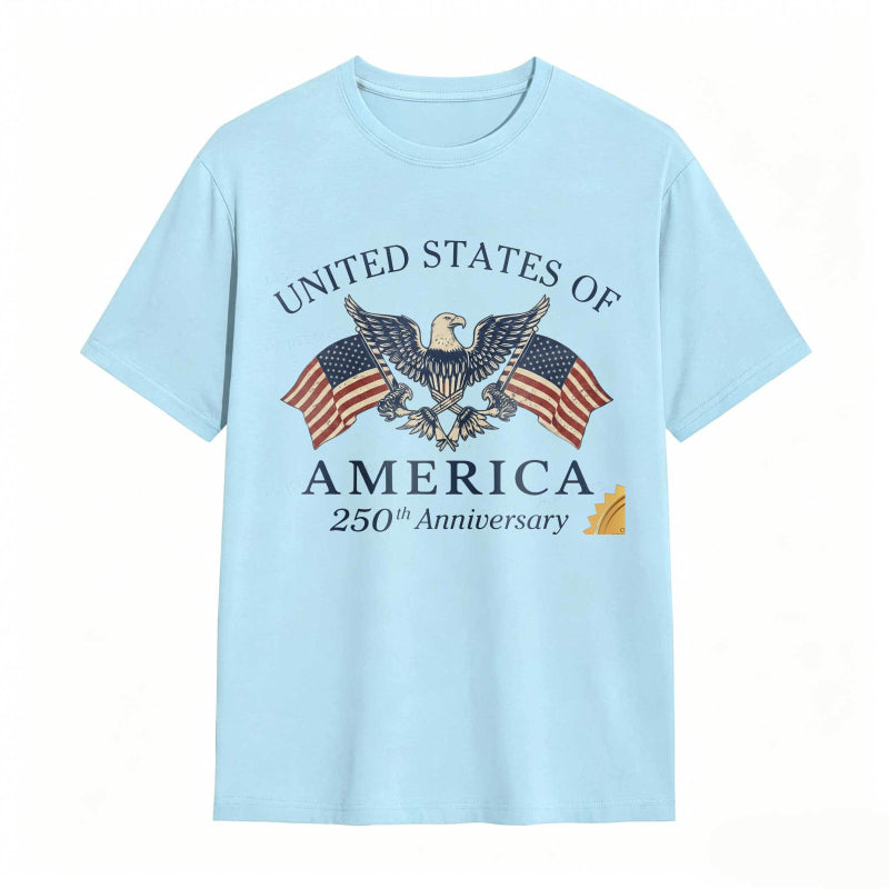 United States Of America 250th Anniversary Eagle And Flag Design T-shirt