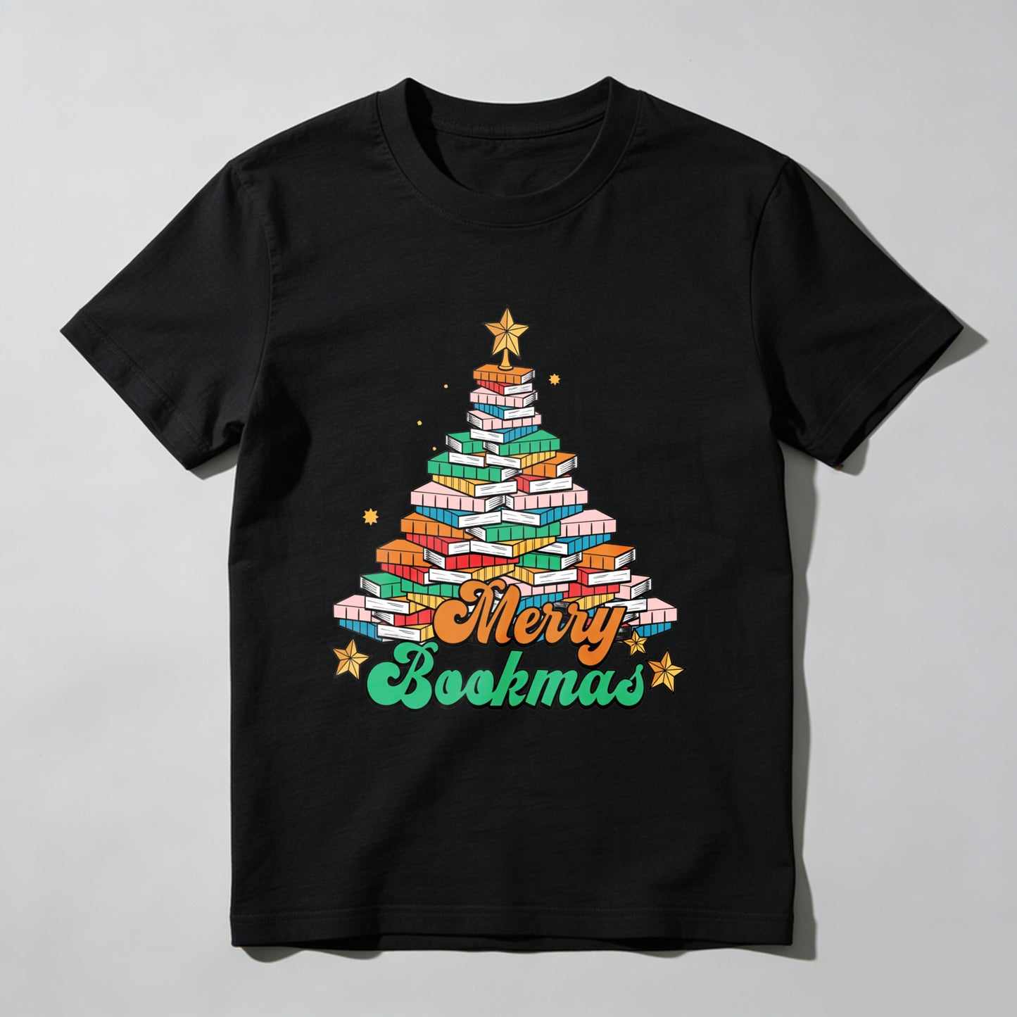 Wardrobecart Merry Bookmas Tree Made Of Books Unisex Classic T-shirt