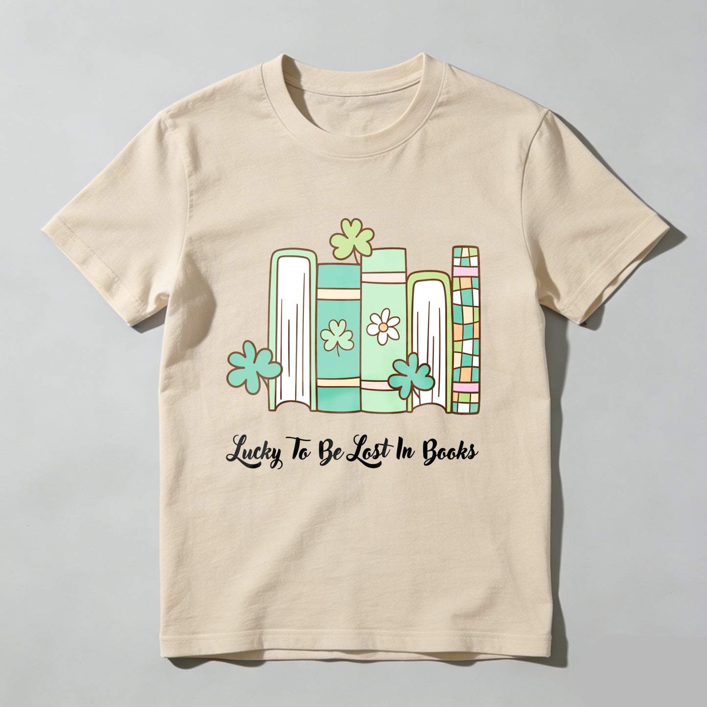 Wardrobecart Books With Flowers And Text Unisex Classic T-shirt