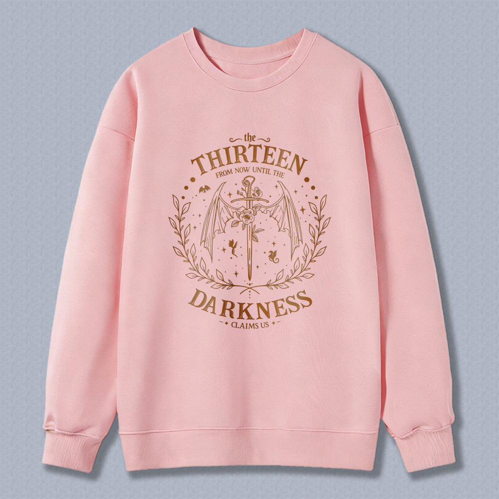 Wardrobecart Thirteen Darkness Design With Winged Sword And Laurel Wreath Unisex Classic Sweatshirt