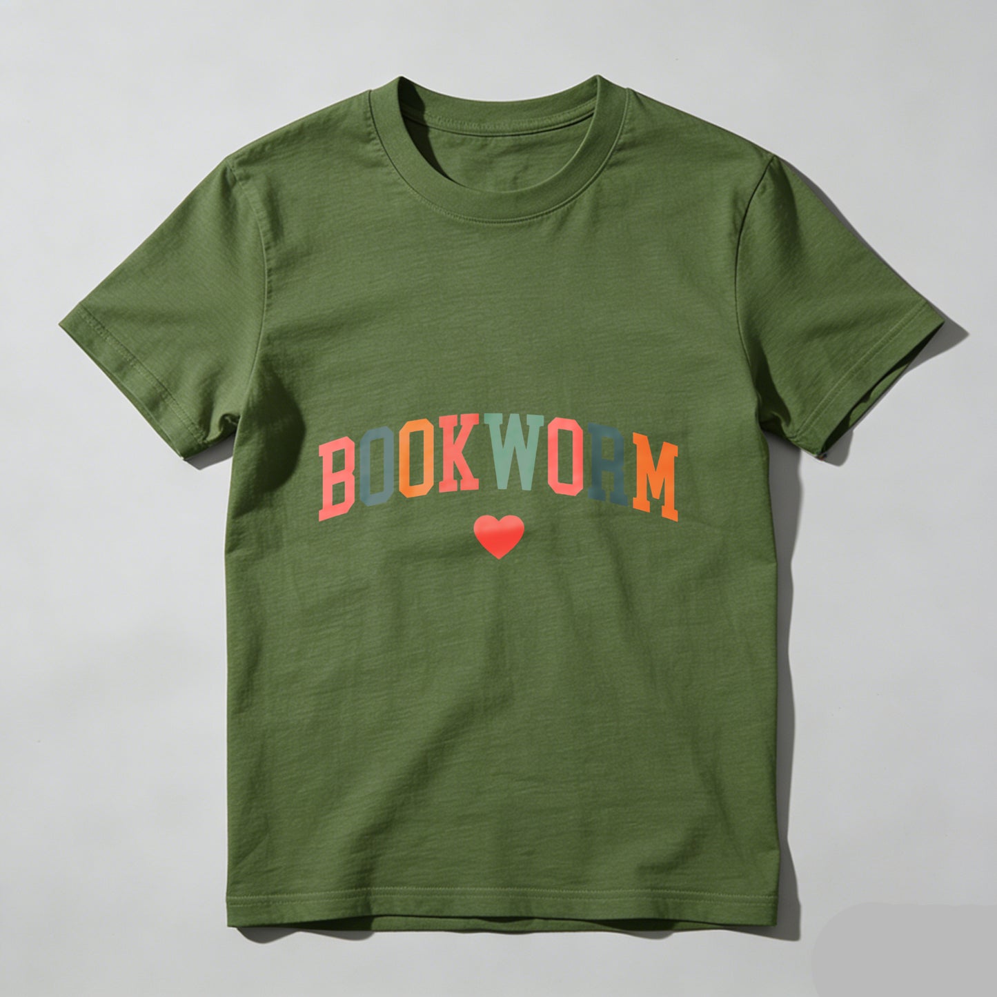Wardrobecart Bookworm Heart Print Design Unisex Classic T-shirt