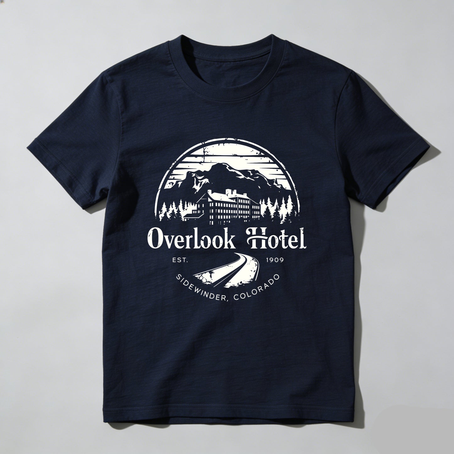 Wardrobecart Overlook Hotel Mountain Scene Design Unisex Classic T-shirt