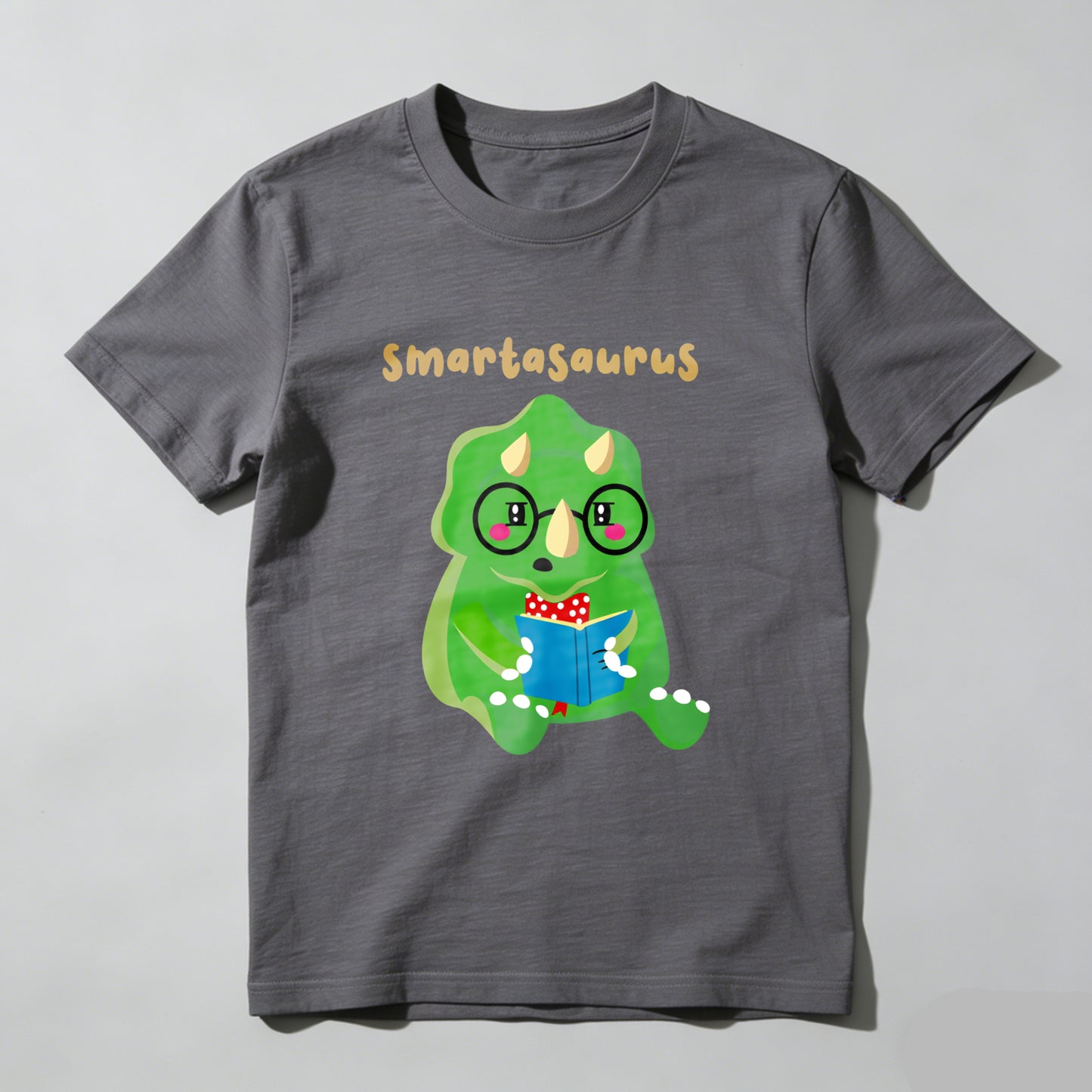 Wardrobecart Smartasaurus Dinosaur Reading Book With Glasses Unisex Classic T-shirt