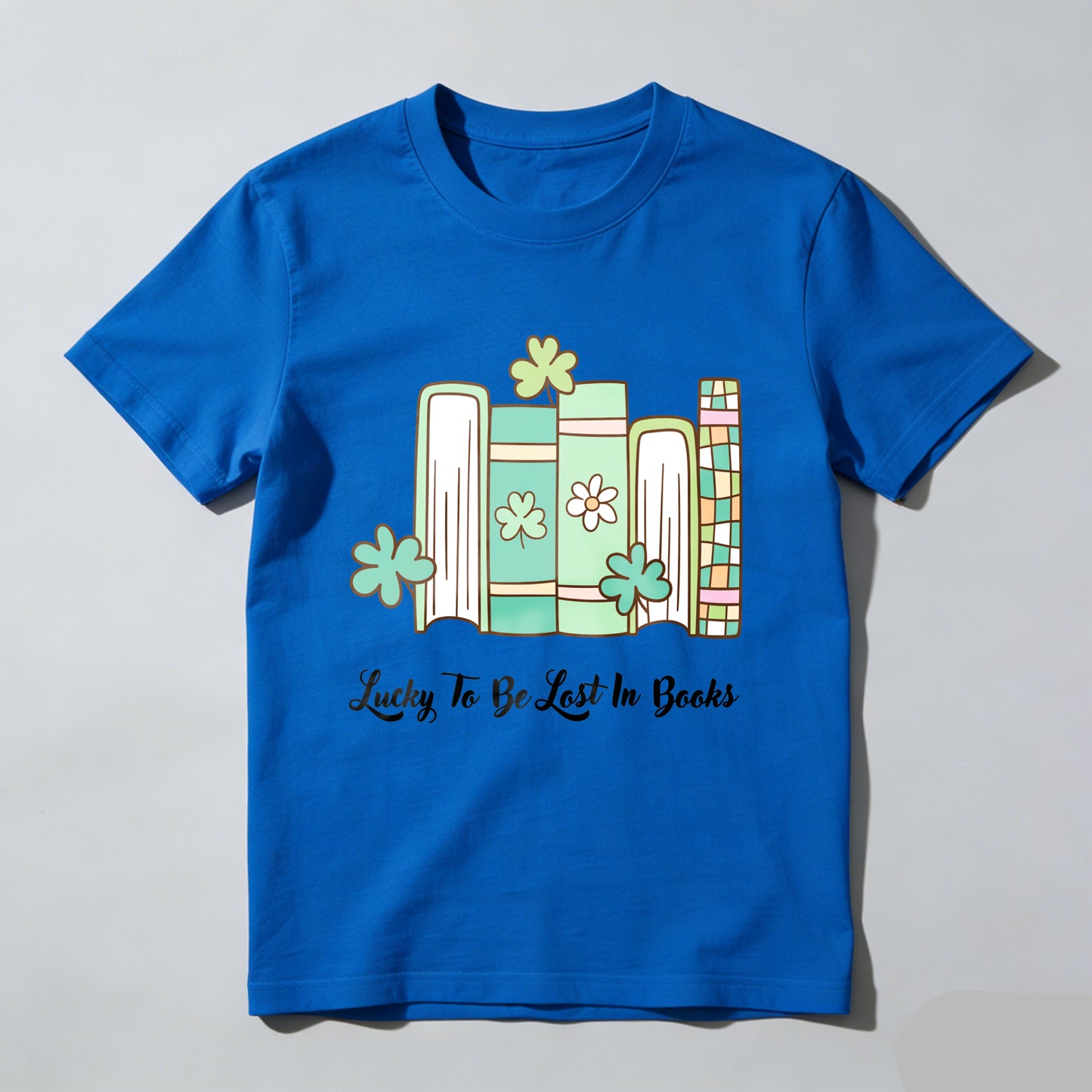 Wardrobecart Books With Flowers And Text Unisex Classic T-shirt