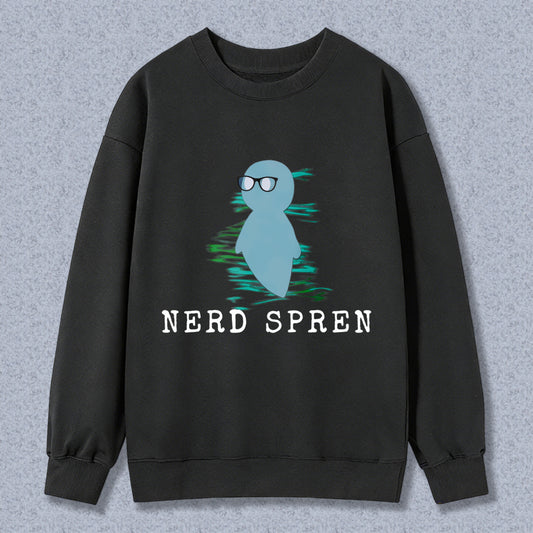 Wardrobecart Nerd Duck With Glasses And Water Ripple Pattern Unisex Classic Sweatshirt