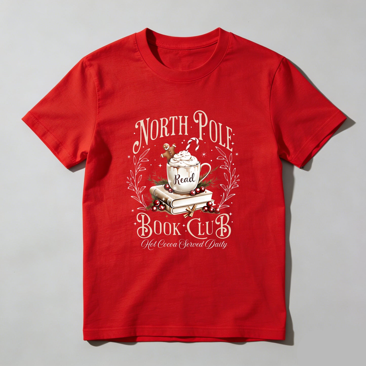 Wardrobecart North Pole Book Club Hot Cocoa Served Daily Unisex Classic T-shirt