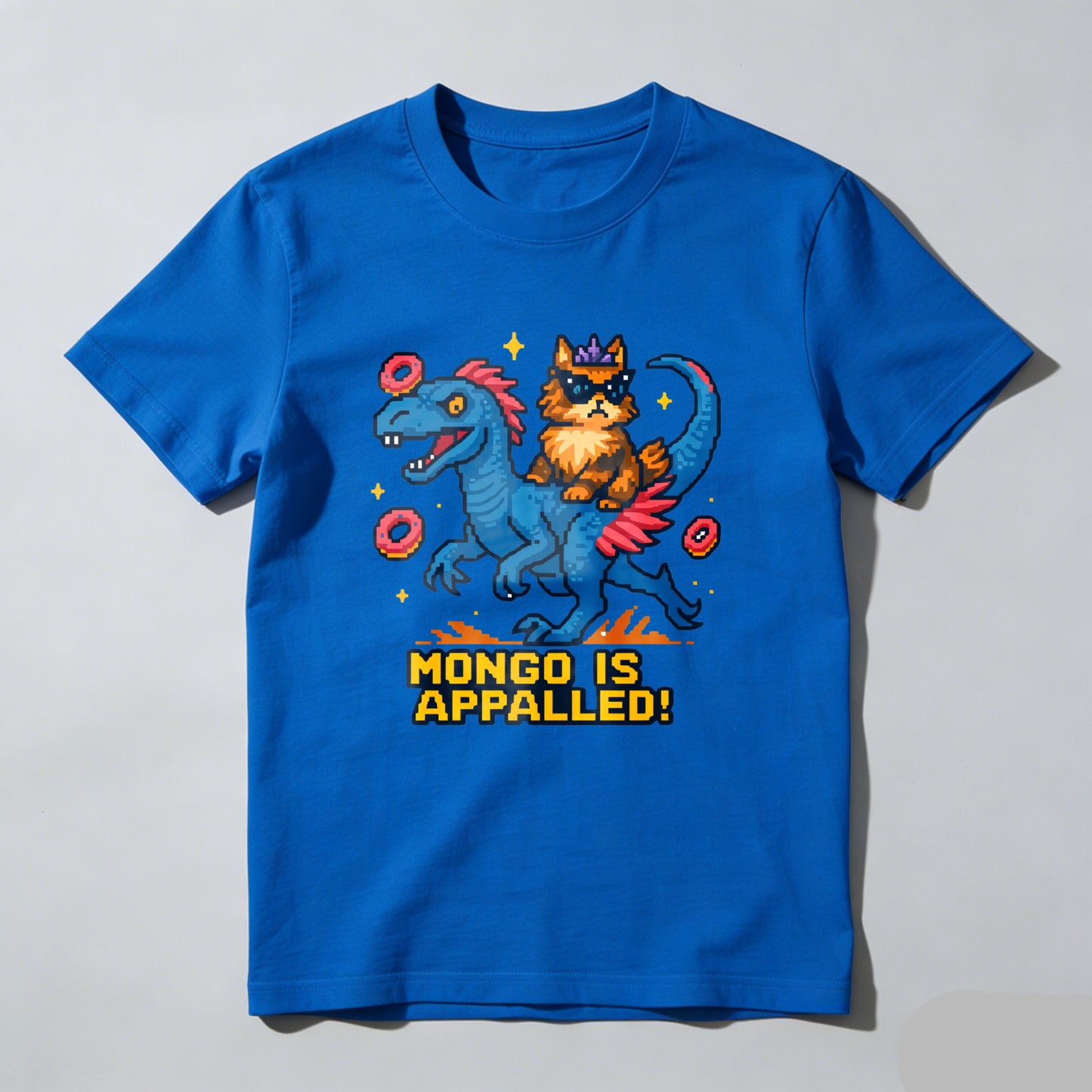 Wardrobecart Cat Riding Dragon With Donuts And Stars Unisex Classic T-shirt