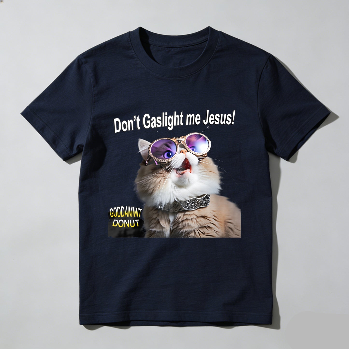 Wardrobecart Don't Gaslight Me  Cat With Sunglasses Unisex Classic T-shirt