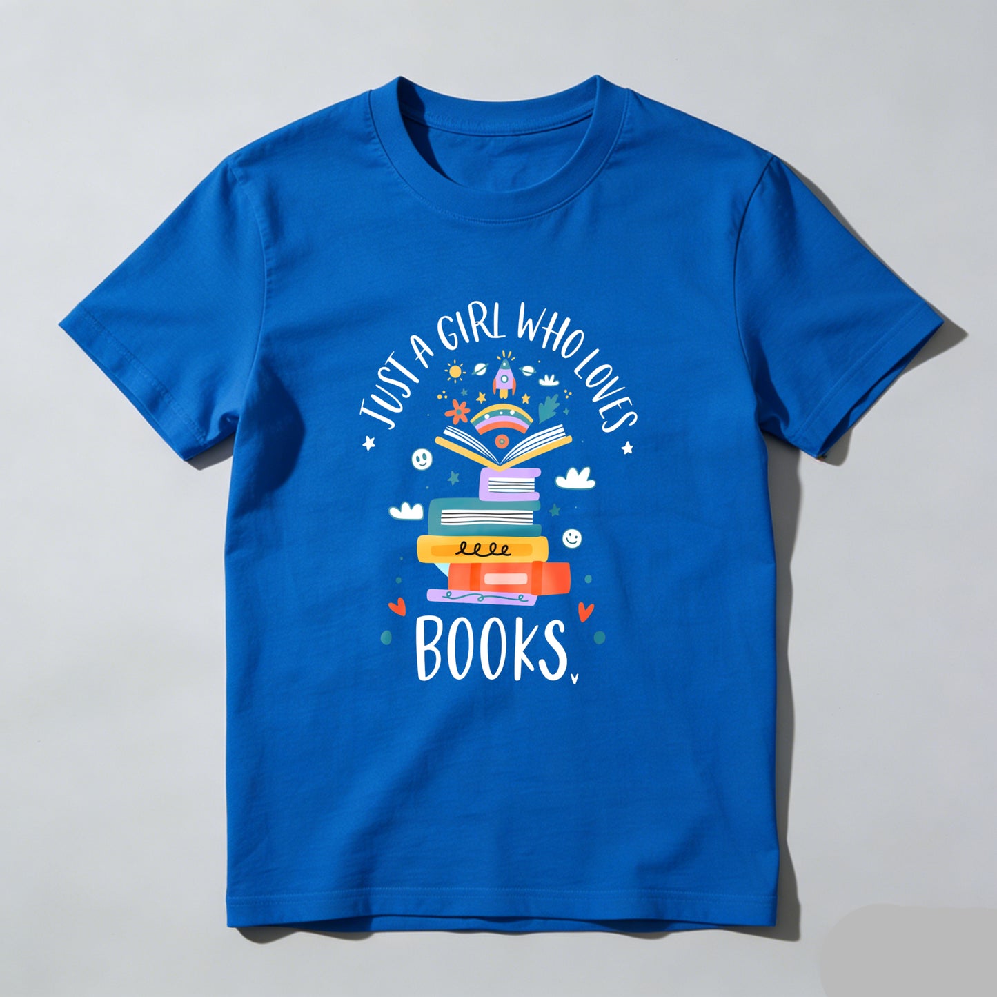 Wardrobecart Just A Girl Who Loves Books Unisex Classic T-shirt