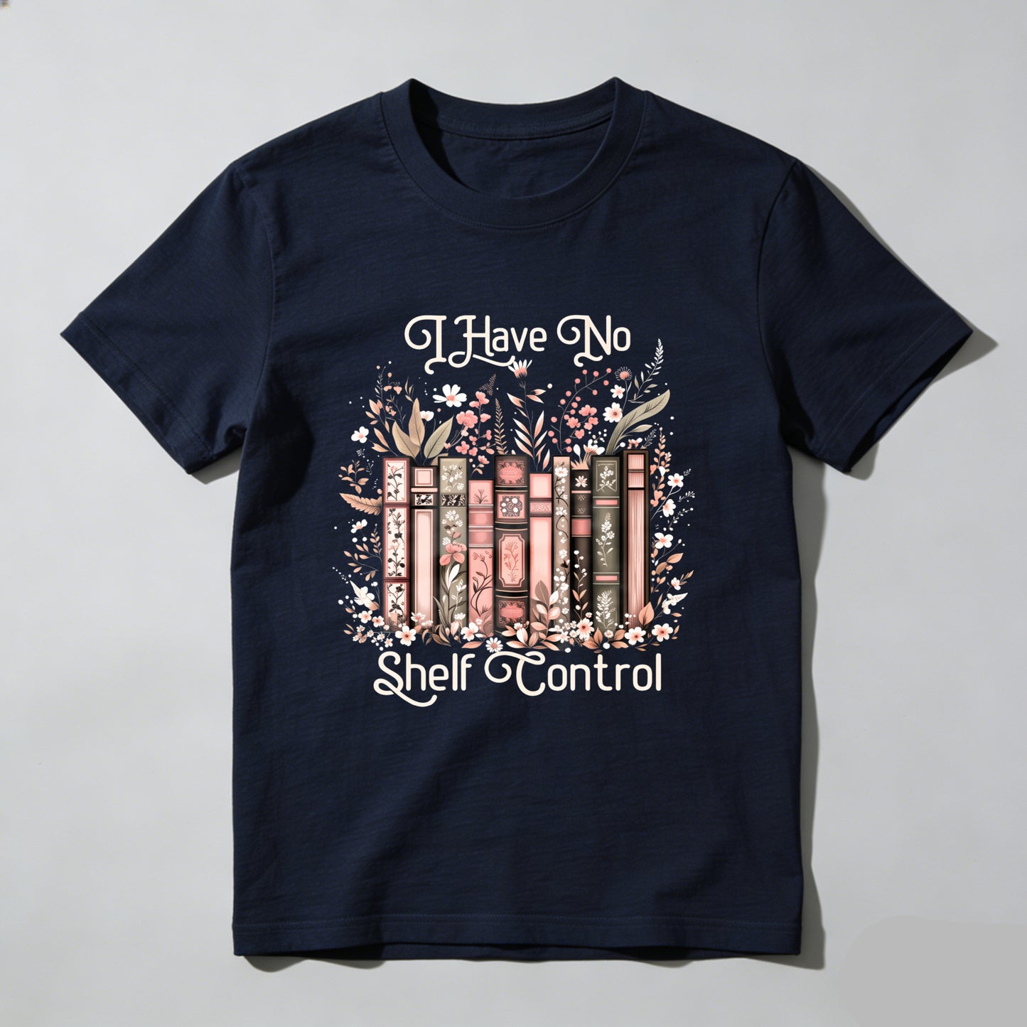 Wardrobecart Bookshelf With Flowers And Birds Design Unisex Classic T-shirt