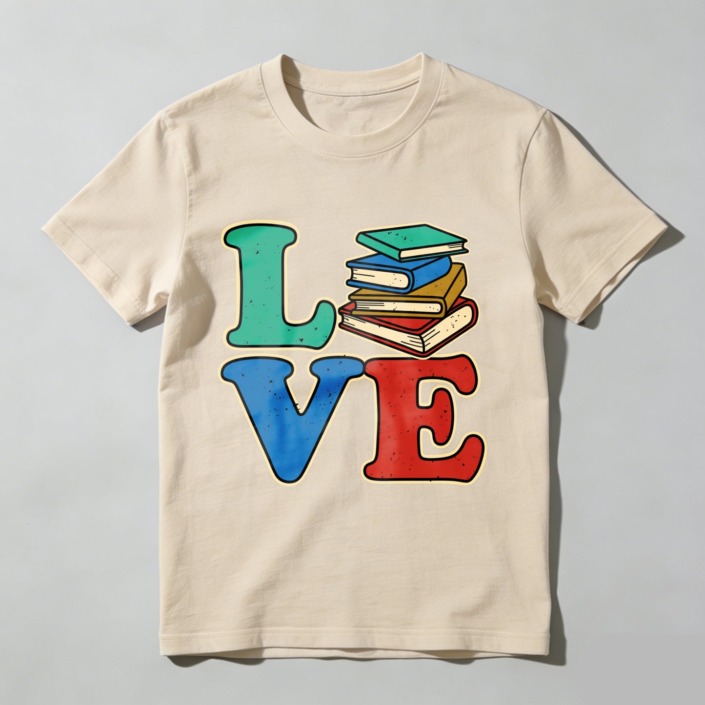 Wardrobecart Love Books Stack Design Print Unisex Classic T-shirt