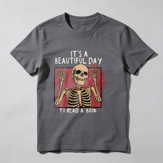Wardrobecart It's A Beautiful Day To Read A Book Unisex Classic T-shirt
