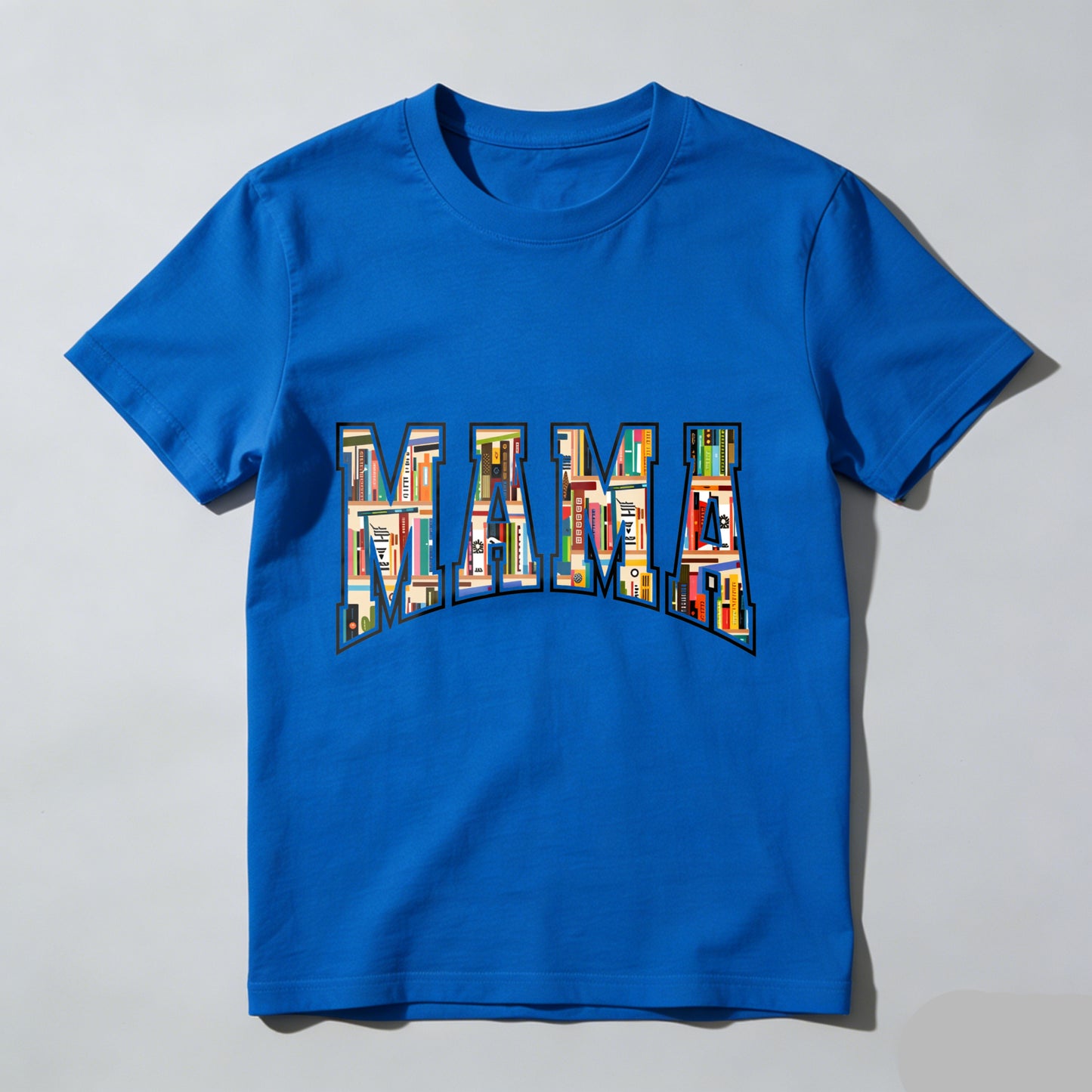 Wardrobecart Mama Bookshelf Pattern Print Design Unisex Classic T-shirt