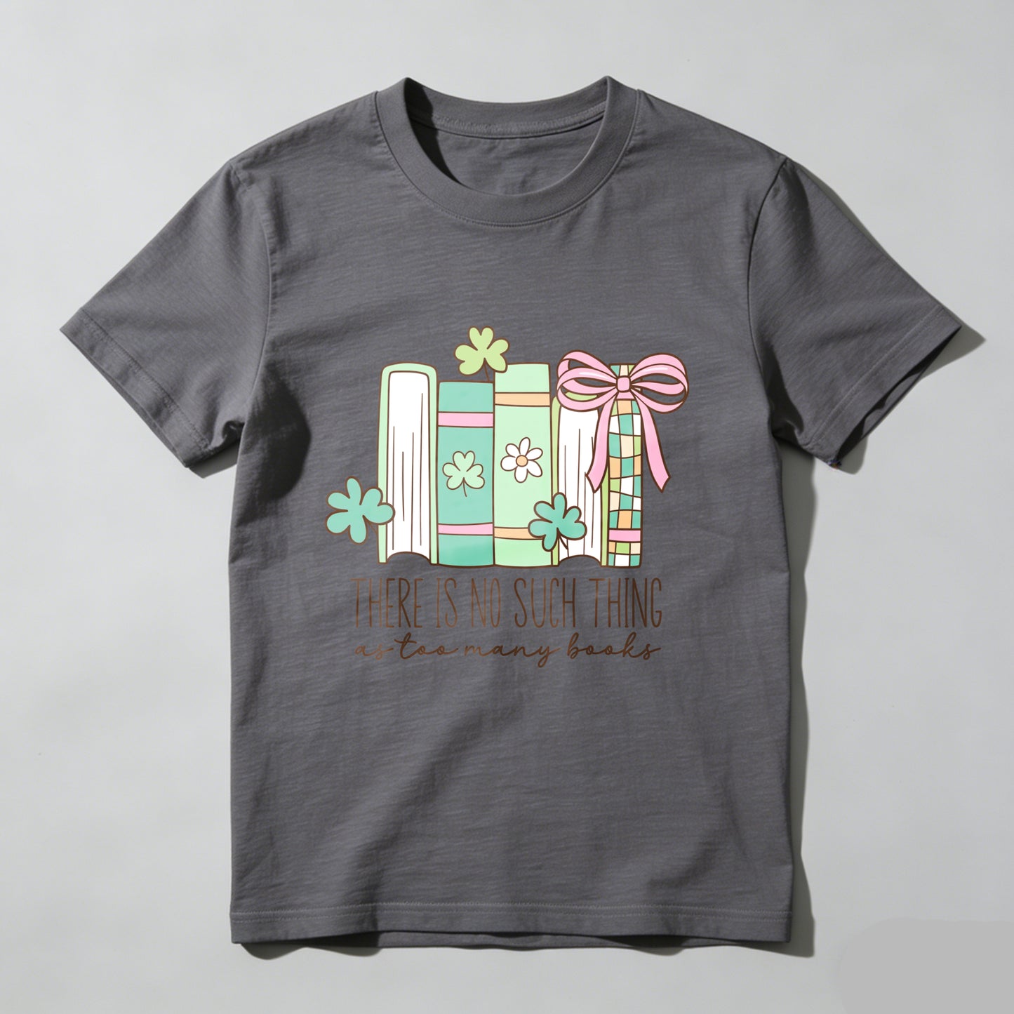 Wardrobecart Books With Flowers And Ribbon Design Unisex Classic T-shirt