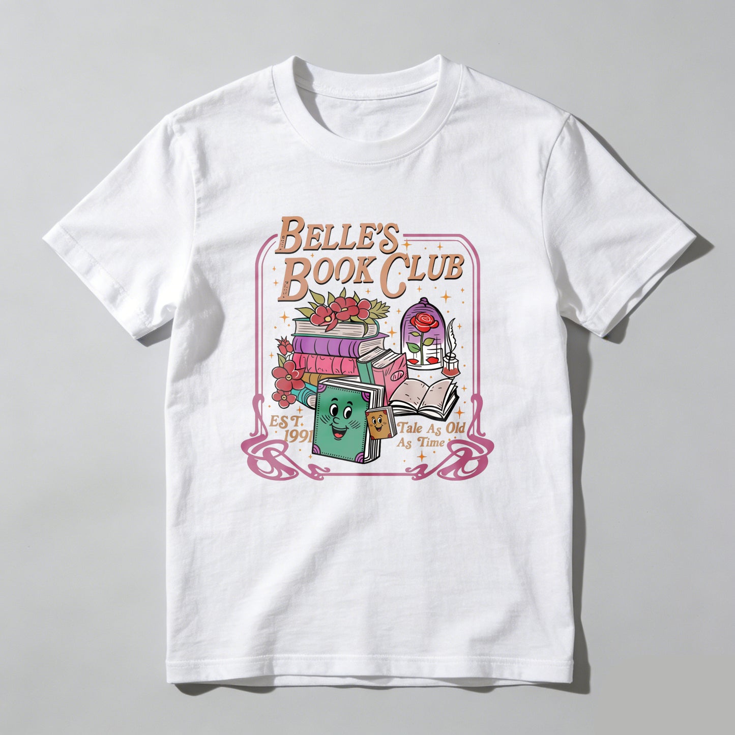 Wardrobecart Belle's Book Club Est 1991 Take As Much As Time Unisex Classic T-shirt