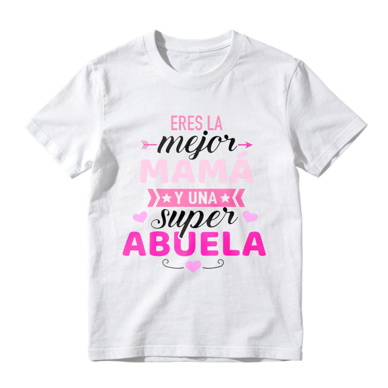 Women'S Black Mother'S Day T-Shirt with Pink Letter Print-Mejor Mama Design, Short Sleeve Crew Neck, Comfortable  , Machine Washable, Perfect Gift for Mom, Allseason Apparel| Mother'S Day Theme| Stretchy Fabric