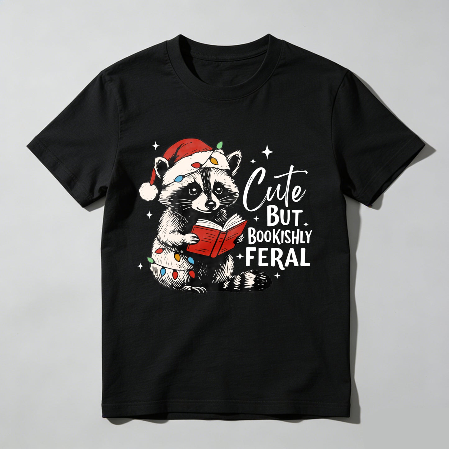 Wardrobecart Cute But Bookishly Feral Raccoon Reading Unisex Classic T-shirt
