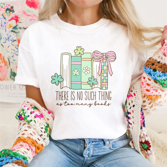 Wardrobecart Books With Flowers And Ribbon Design Unisex Classic T-shirt