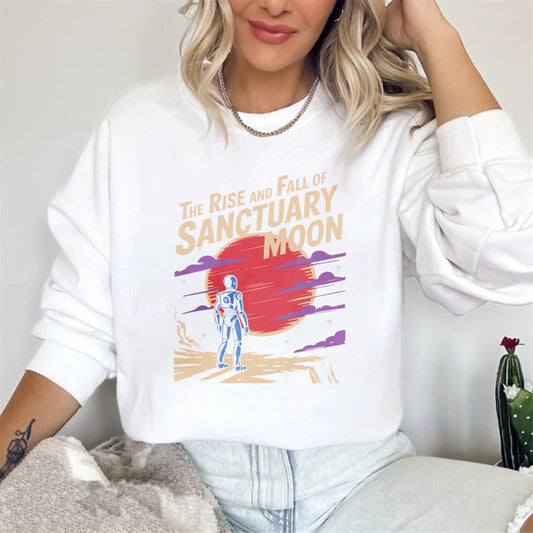 Wardrobecart The Rise And Fall Of Sanctuary Moon Graphic Design Unisex Classic Sweatshirt