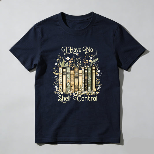 Wardrobecart Books And Flowers Design Pattern Unisex Classic T-shirt