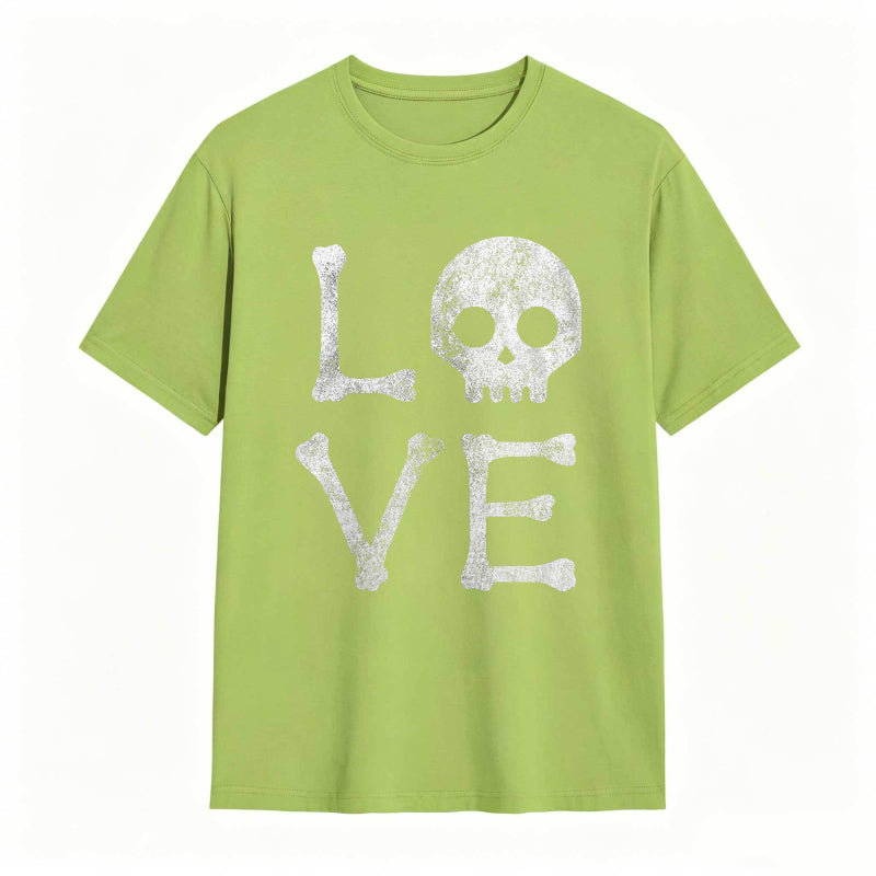 Vintage Love Skull Funny Graphic Tee