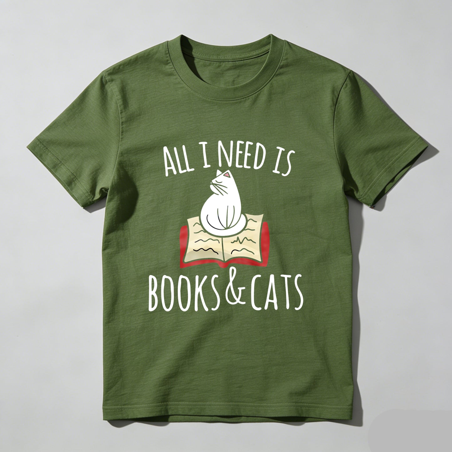 Wardrobecart All I Need Is Books And Cats Unisex Classic T-shirt