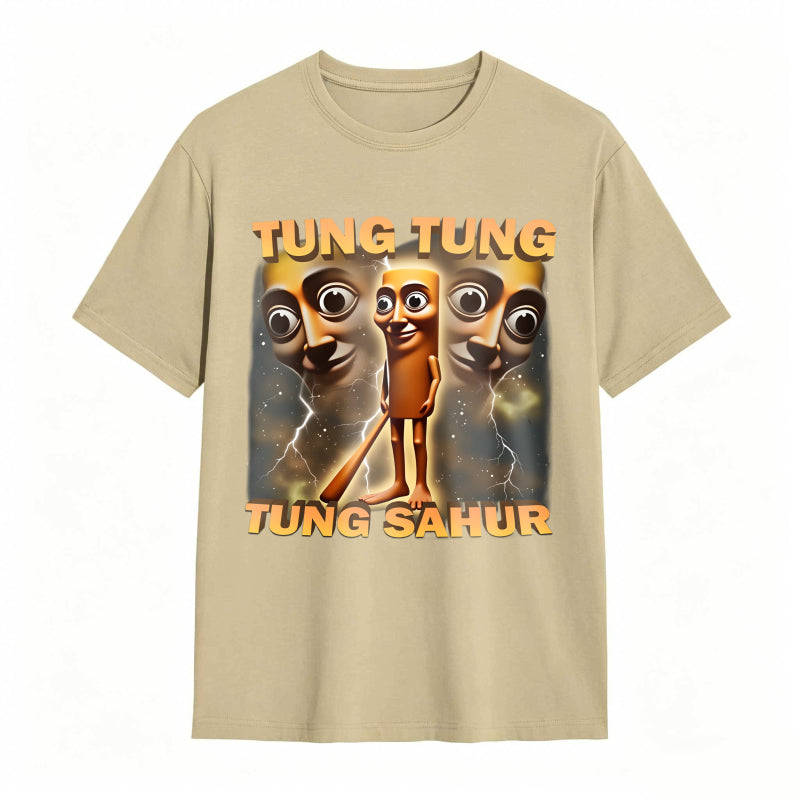 100% Cotton Tung Tung Tung Sahur Graphic Tee