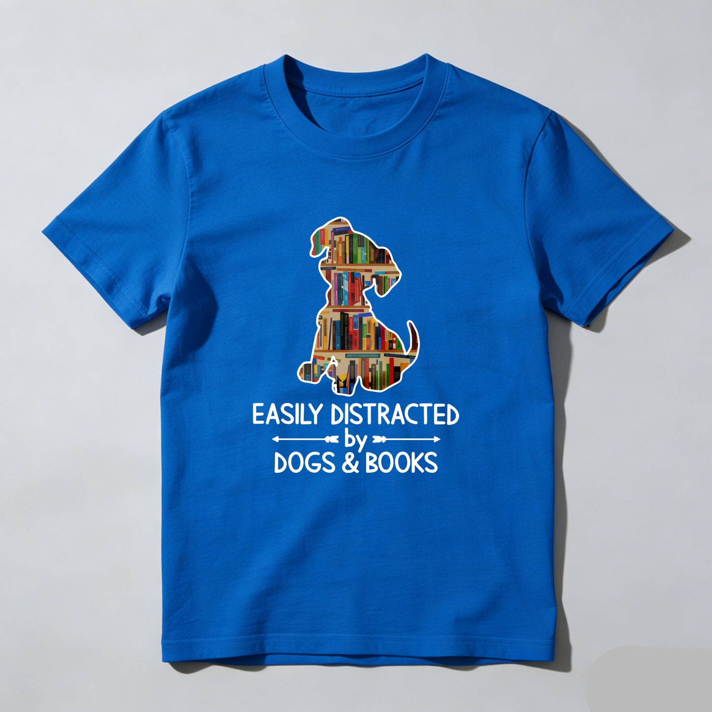 Wardrobecart Dog Made Of Books Easily Distracted By Dogs And Books Unisex Classic T-shirt