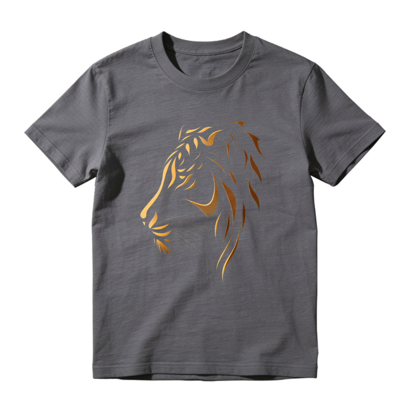 Vintage Tiger Graphic Tee – Thick Cotton Retro Print Loose Fit Summer T-Shirt for Men Women