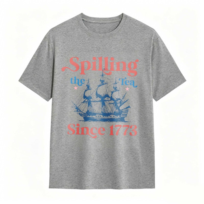 Spilling The Tea Since 1773 Ship Design T-shirt