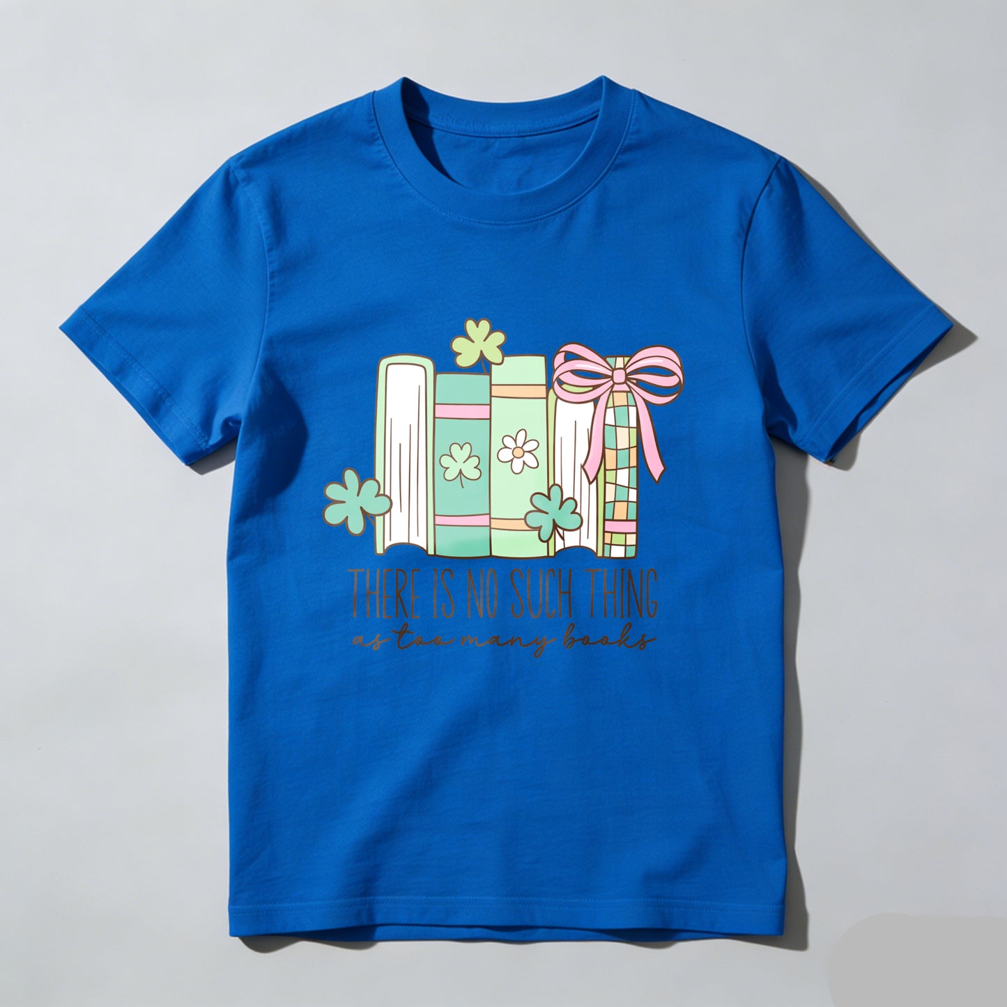 Wardrobecart Books With Flowers And Ribbon Design Unisex Classic T-shirt