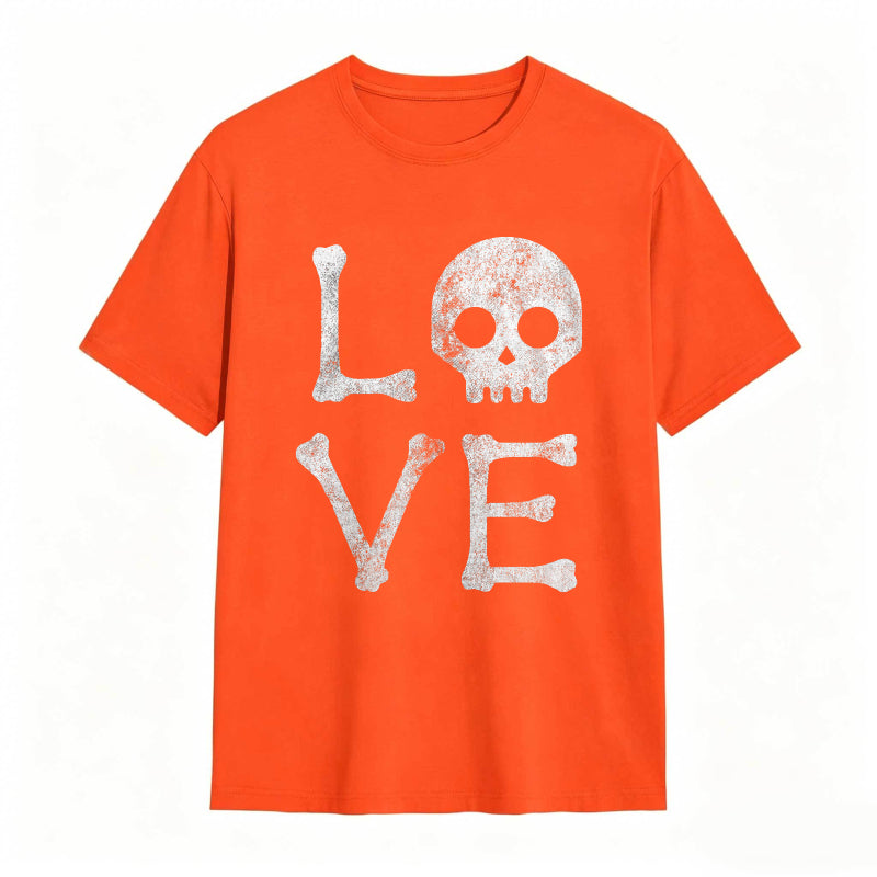 Vintage Love Skull Funny Graphic Tee