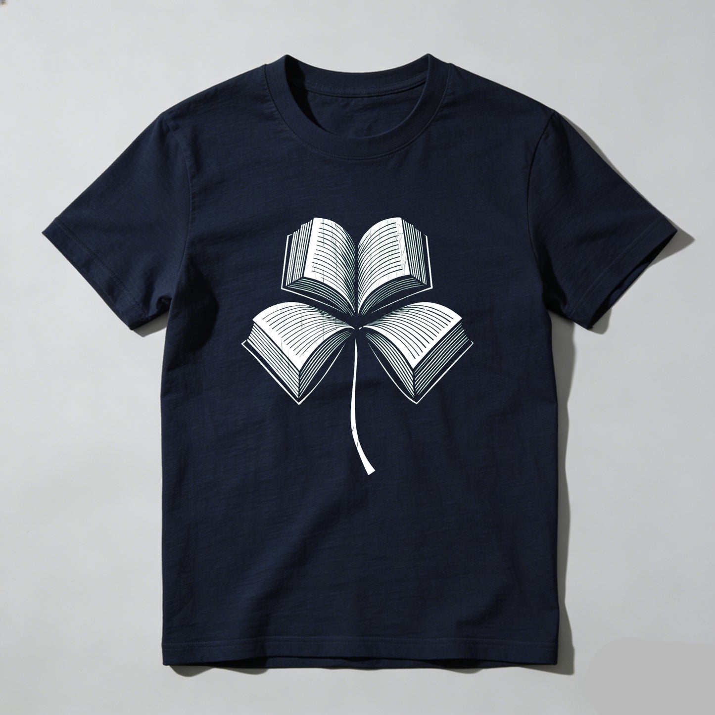 Wardrobecart Book Pages Form Clover Shape Unisex Classic T-shirt
