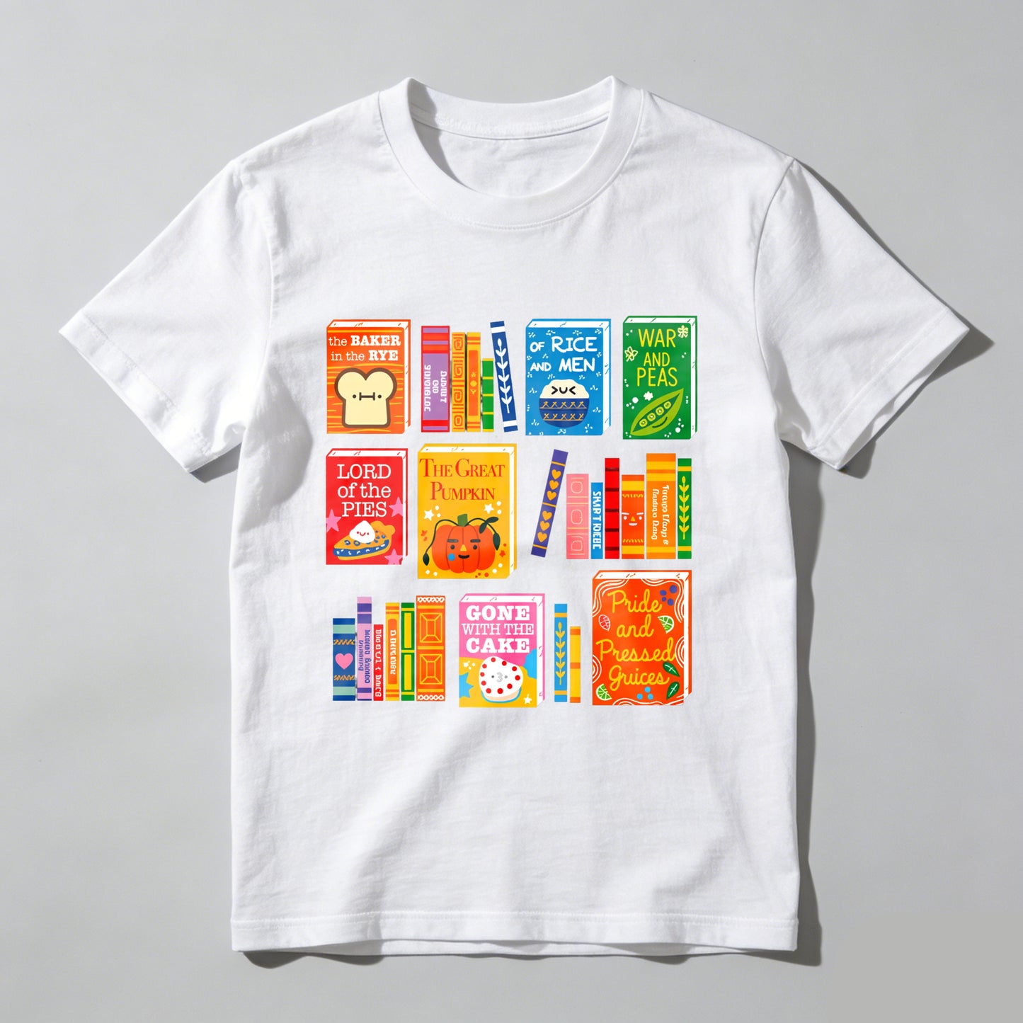 Wardrobecart Book Spine Designs With Playful Titles Unisex Classic T-shirt