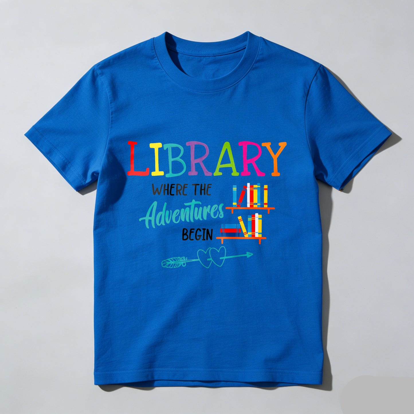 Wardrobecart Library Where The Adventures Begin Unisex Classic T-shirt