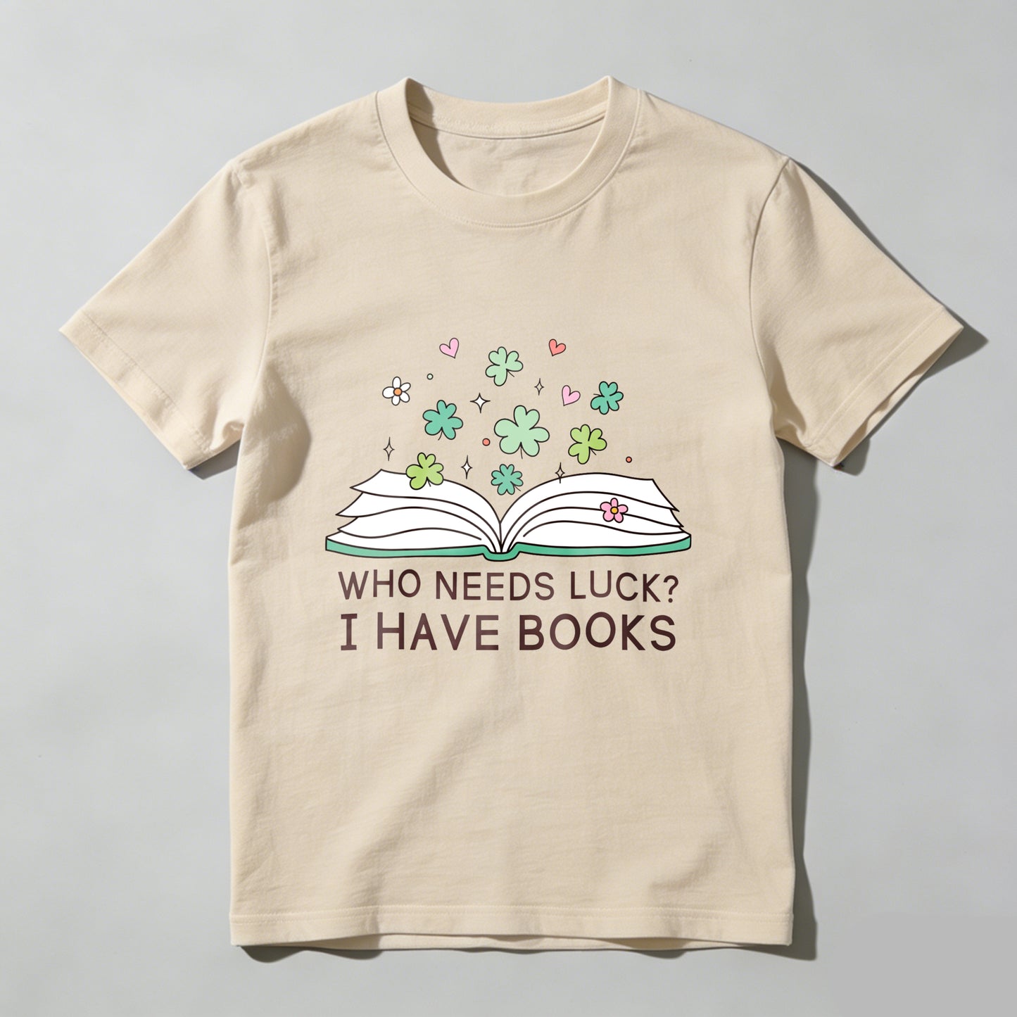 Wardrobecart Open Book With Flowers And Text Unisex Classic T-shirt