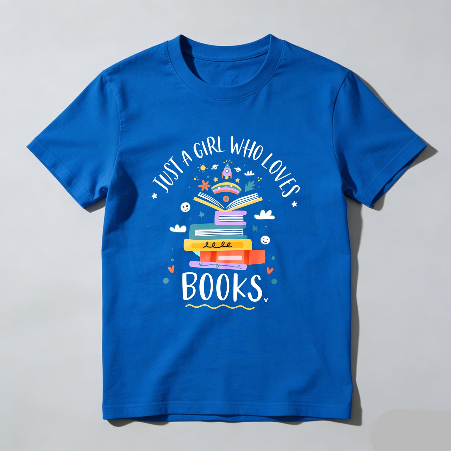Wardrobecart Just A Girl Who Loves Books Unisex Classic T-shirt(2)