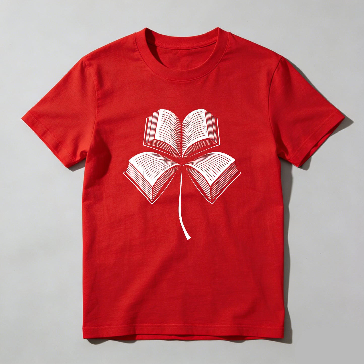 Wardrobecart Book Pages Form Clover Shape Unisex Classic T-shirt