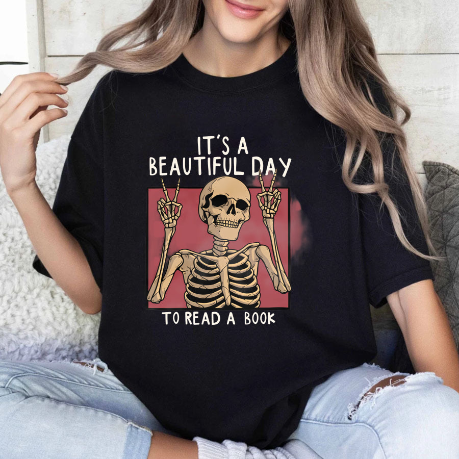 Wardrobecart It's A Beautiful Day To Read A Book Unisex Classic T-shirt