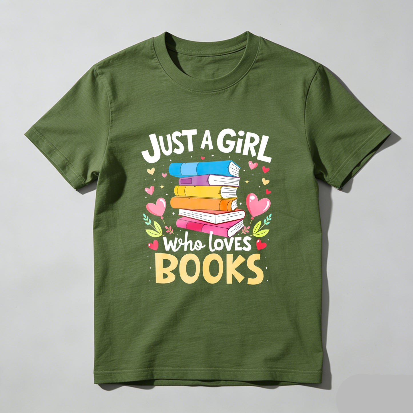 Wardrobecart Just A Girl Who Loves Books Unisex Classic T-shirt(1)