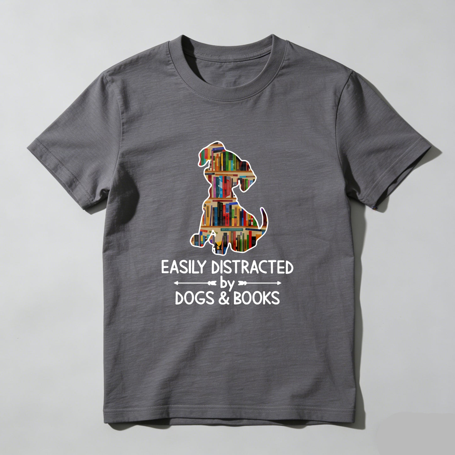 Wardrobecart Dog Made Of Books Easily Distracted By Dogs And Books Unisex Classic T-shirt