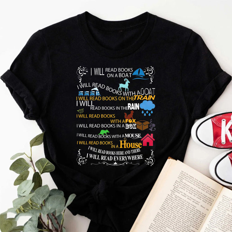 Wardrobecart I Will Read Books Everywhere Unisex Classic T-shirt