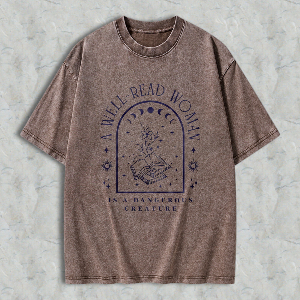 Wardrobecart Mystic Symbol And Rune Design Unisex Washed T-shirt