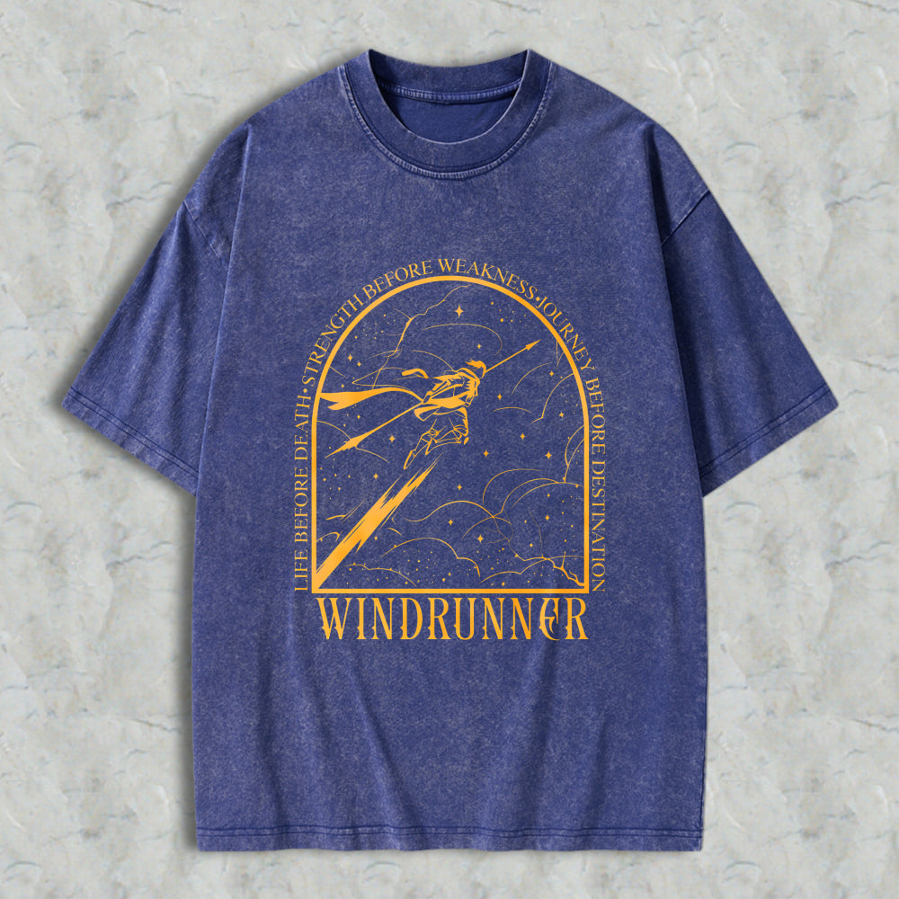 Wardrobecart Windrunner Archer With Arrow And Stars Design Unisex Washed T-shirt