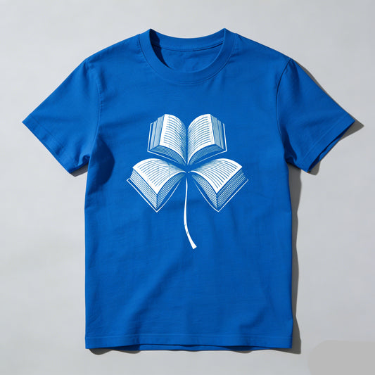 Wardrobecart Book Pages Form Clover Shape Unisex Classic T-shirt