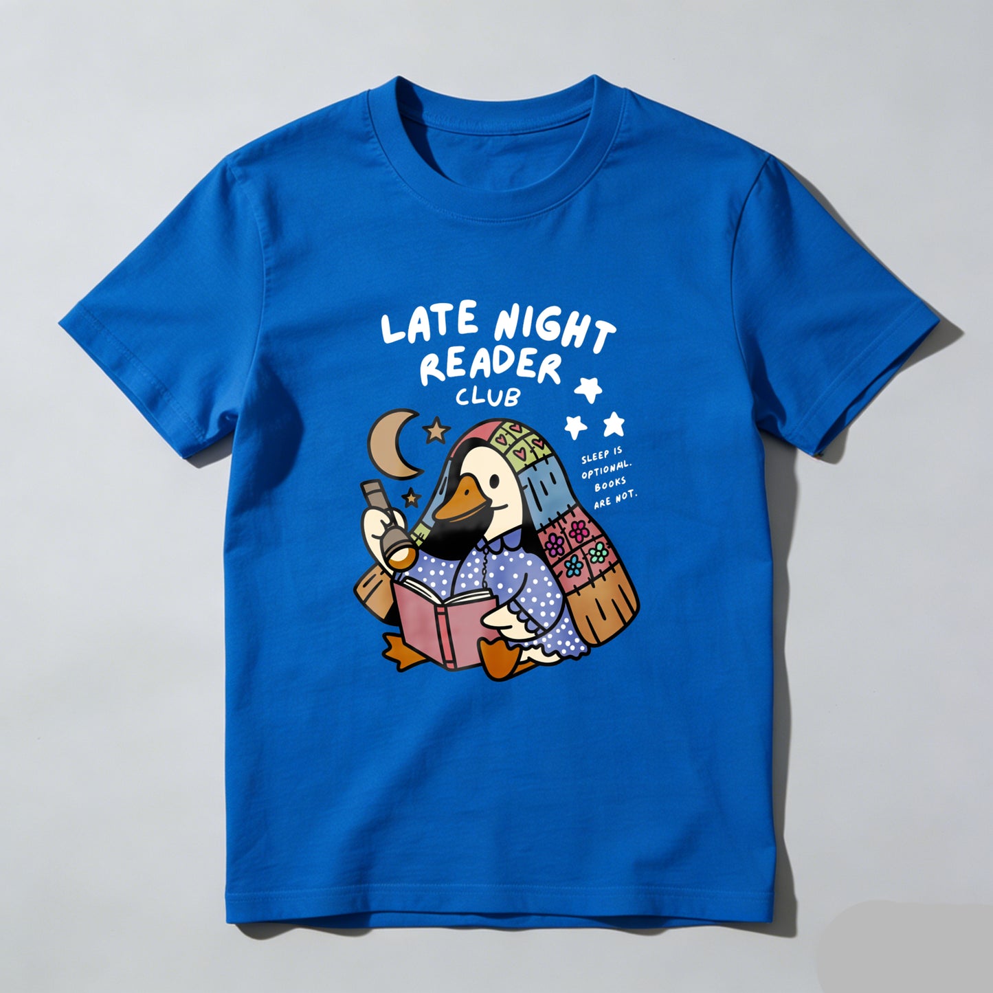 Wardrobecart Late Night Reader Club Duck Reading Book Unisex Classic T-shirt